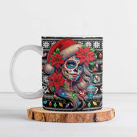 Mexican Sugar Skull Lady Christmas Ceramic Mug Feliz Navidad Mexico - Wonder Print Shop