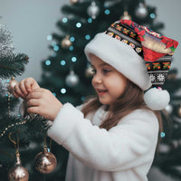 Mexican Sugar Skull Lady Christmas Santa Hat Feliz Navidad Mexico - Wonder Print Shop