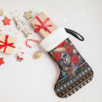 Mexican Sugar Skull Lady Christmas Stocking Feliz Navidad Mexico - Wonder Print Shop