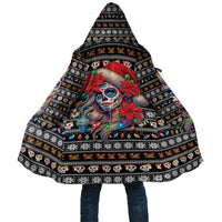 Mexican Sugar Skull Lady Christmas Cloak Feliz Navidad Mexico - Wonder Print Shop