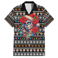 Mexican Sugar Skull Lady Christmas Family Matching Summer Maxi Dress and Hawaiian Shirt Feliz Navidad Mexico - Wonder Print Shop