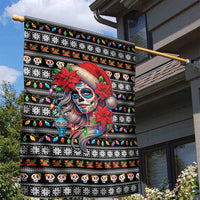Mexican Sugar Skull Lady Christmas Garden Flag Feliz Navidad Mexico - Wonder Print Shop