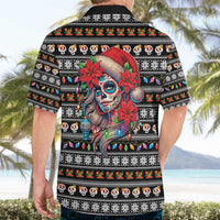 Mexican Sugar Skull Lady Christmas Hawaiian Shirt Feliz Navidad Mexico - Wonder Print Shop