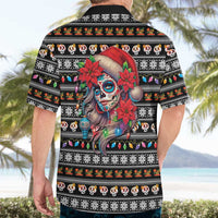 Mexican Sugar Skull Lady Christmas Hawaiian Shirt Feliz Navidad Mexico - Wonder Print Shop