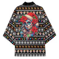 Mexican Sugar Skull Lady Christmas Kimono Feliz Navidad Mexico - Wonder Print Shop