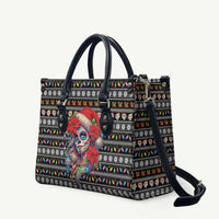 Mexican Sugar Skull Lady Christmas Leather Bag Feliz Navidad Mexico - Wonder Print Shop