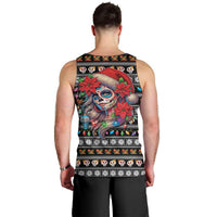 Mexican Sugar Skull Lady Christmas Men Tank Top Feliz Navidad Mexico - Wonder Print Shop