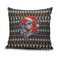 Mexican Sugar Skull Lady Christmas Pillow Cover Feliz Navidad Mexico - Wonder Print Shop