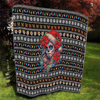 Mexican Sugar Skull Lady Christmas Quilt Feliz Navidad Mexico - Wonder Print Shop