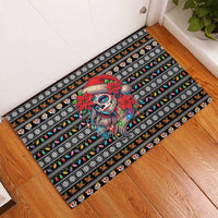 Mexican Sugar Skull Lady Christmas Rubber Doormat Feliz Navidad Mexico - Wonder Print Shop