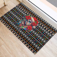 Mexican Sugar Skull Lady Christmas Rubber Doormat Feliz Navidad Mexico - Wonder Print Shop