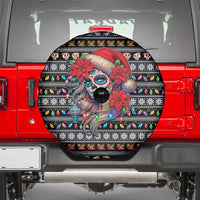 Mexican Sugar Skull Lady Christmas Spare Tire Cover Feliz Navidad Mexico - Wonder Print Shop