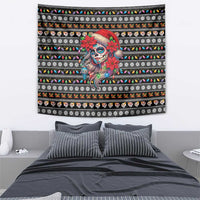 Mexican Sugar Skull Lady Christmas Tapestry Feliz Navidad Mexico - Wonder Print Shop