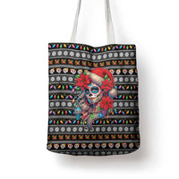 Mexican Sugar Skull Lady Christmas Tote Bag Feliz Navidad Mexico - Wonder Print Shop