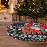Mexican Sugar Skull Lady Christmas Tree Skirt Feliz Navidad Mexico - Wonder Print Shop