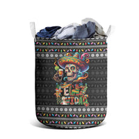 Mexican Sugar Skull Spanish Christmas Laundry Basket Feliz Navidad Mexico - Wonder Print Shop
