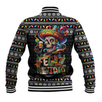 Mexican Sugar Skull Spanish Christmas Baseball Jacket Feliz Navidad Mexico - Wonder Print Shop
