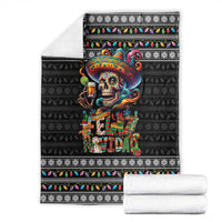 Mexican Sugar Skull Spanish Christmas Blanket Feliz Navidad Mexico - Wonder Print Shop