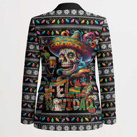 Mexican Sugar Skull Spanish Christmas Blazer Feliz Navidad Mexico - Wonder Print Shop