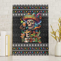 Mexican Sugar Skull Spanish Christmas Canvas Wall Art Feliz Navidad Mexico - Wonder Print Shop