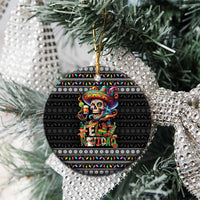 Mexican Sugar Skull Spanish Christmas Ceramic Ornament Feliz Navidad Mexico - Wonder Print Shop