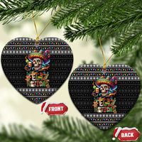 Mexican Sugar Skull Spanish Christmas Ceramic Ornament Feliz Navidad Mexico - Wonder Print Shop