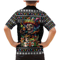 Mexican Sugar Skull Spanish Christmas Family Matching Mermaid Dress and Hawaiian Shirt Feliz Navidad Mexico - Wonder Print Shop