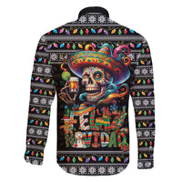 Mexican Sugar Skull Spanish Christmas Family Matching Puletasi and Hawaiian Shirt Feliz Navidad Mexico - Wonder Print Shop