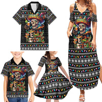 Mexican Sugar Skull Spanish Christmas Family Matching Summer Maxi Dress and Hawaiian Shirt Feliz Navidad Mexico - Wonder Print Shop