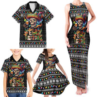 Mexican Sugar Skull Spanish Christmas Family Matching Tank Maxi Dress and Hawaiian Shirt Feliz Navidad Mexico - Wonder Print Shop