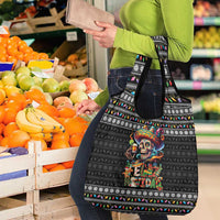 Mexican Sugar Skull Spanish Christmas Grocery Bag Feliz Navidad Mexico - Wonder Print Shop