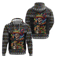 Mexican Sugar Skull Spanish Christmas Hoodie Feliz Navidad Mexico - Wonder Print Shop