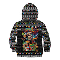 Mexican Sugar Skull Spanish Christmas Kid Hoodie Feliz Navidad Mexico - Wonder Print Shop