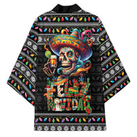 Mexican Sugar Skull Spanish Christmas Kimono Feliz Navidad Mexico - Wonder Print Shop