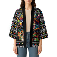 Mexican Sugar Skull Spanish Christmas Kimono Feliz Navidad Mexico - Wonder Print Shop