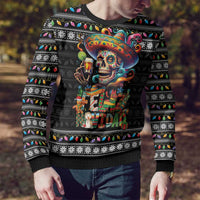 Mexican Sugar Skull Spanish Christmas Ugly Christmas Sweater Feliz Navidad Mexico - Wonder Print Shop