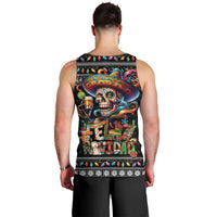 Mexican Sugar Skull Spanish Christmas Men Tank Top Feliz Navidad Mexico - Wonder Print Shop