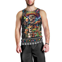 Mexican Sugar Skull Spanish Christmas Men Tank Top Feliz Navidad Mexico - Wonder Print Shop