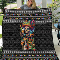 Mexican Sugar Skull Spanish Christmas Quilt Feliz Navidad Mexico - Wonder Print Shop