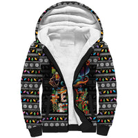 Mexican Sugar Skull Spanish Christmas Sherpa Hoodie Feliz Navidad Mexico - Wonder Print Shop