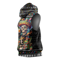 Mexican Sugar Skull Spanish Christmas Sleeveless Hoodie Feliz Navidad Mexico - Wonder Print Shop