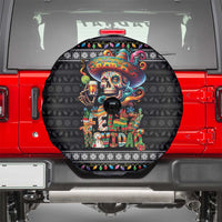 Mexican Sugar Skull Spanish Christmas Spare Tire Cover Feliz Navidad Mexico - Wonder Print Shop