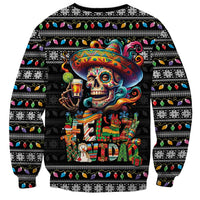 Mexican Sugar Skull Spanish Christmas Sweatshirt Feliz Navidad Mexico - Wonder Print Shop