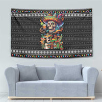 Mexican Sugar Skull Spanish Christmas Tapestry Feliz Navidad Mexico - Wonder Print Shop