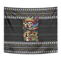 Mexican Sugar Skull Spanish Christmas Tapestry Feliz Navidad Mexico - Wonder Print Shop