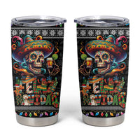 Mexican Sugar Skull Spanish Christmas Tumbler Cup Feliz Navidad Mexico - Wonder Print Shop