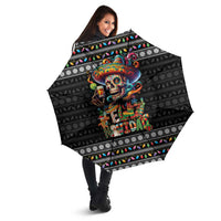 Mexican Sugar Skull Spanish Christmas Umbrella Feliz Navidad Mexico - Wonder Print Shop