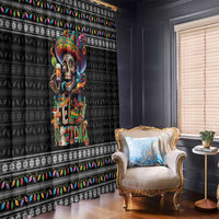 Mexican Sugar Skull Spanish Christmas Window Curtain Feliz Navidad Mexico - Wonder Print Shop