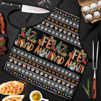 Mexican Sumbrero and Snowman Christmas Apron Feliz Navidad Mexico - Wonder Print Shop