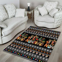 Mexican Sumbrero and Snowman Christmas Area Rug Feliz Navidad Mexico - Wonder Print Shop